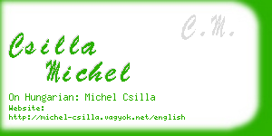 csilla michel business card